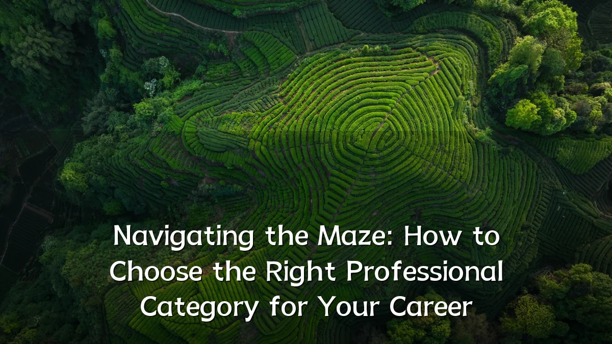 Navigating the Maze: How to Choose the Right Professional Category for Your Career