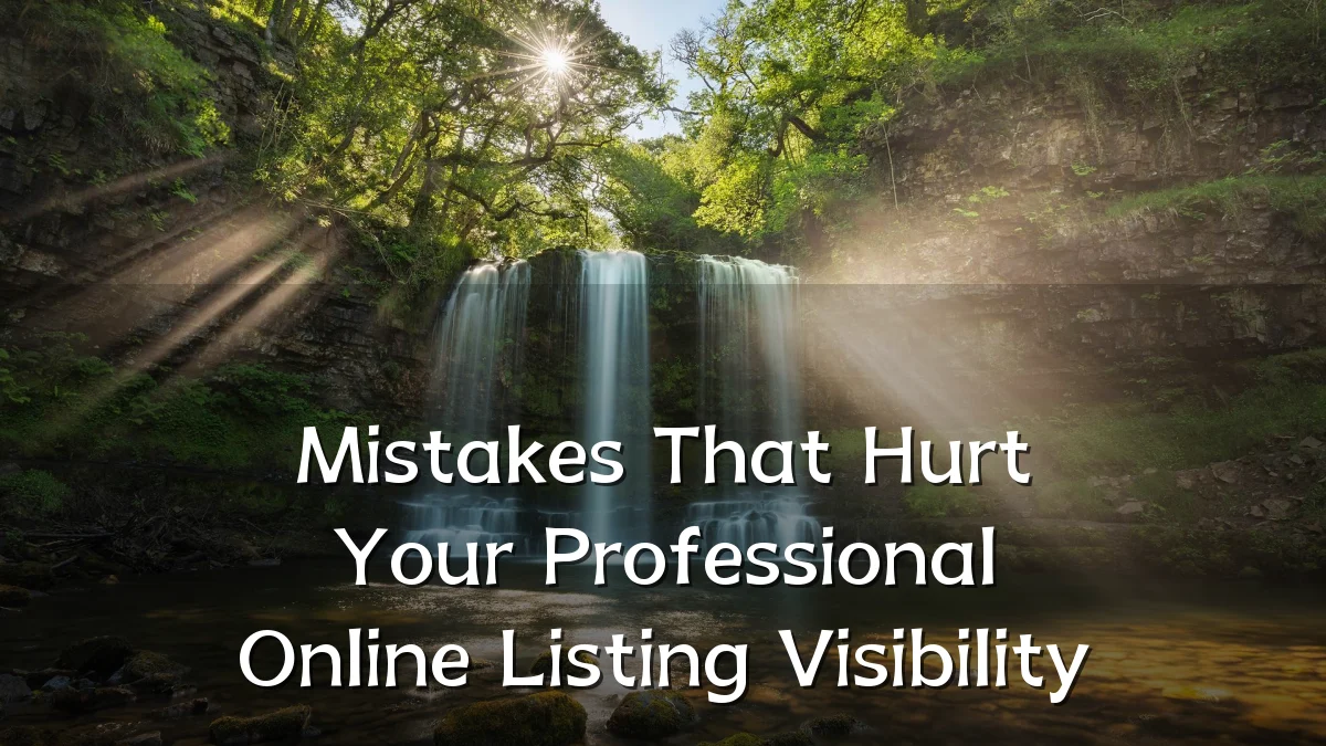 Mistakes That Hurt Your Professional Online Listing Visibility