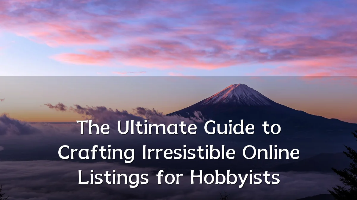 The Ultimate Guide to Crafting Irresistible Online Listings for Hobbyists