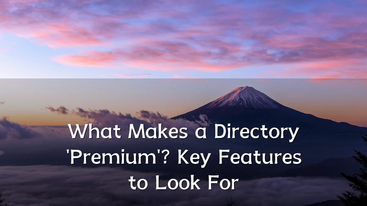 What Makes a Directory 'Premium'? Key Features to Look For