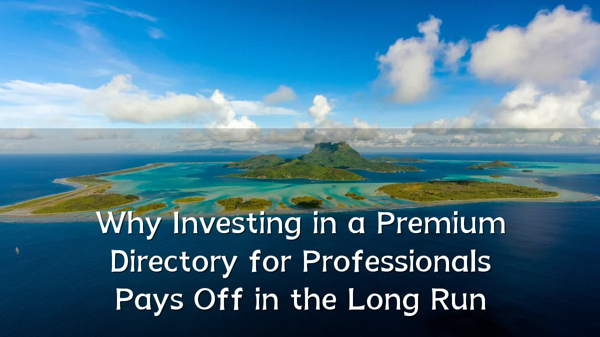 Why Investing in a Premium Directory for Professionals Pays Off in the Long Run